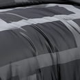 thumbnail image 5 of Chezmoi Collection 7-Piece Geometric Jacquard Bed in a Bag Set King Size, Soft Silky Lustrous Modern Gray Geometric Block Pattern Lightweight Bedding Comforter Set for All Seasons, 5 of 10