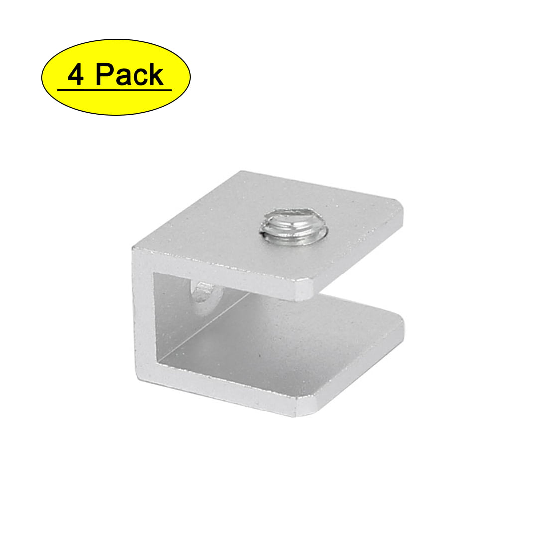 Adjustable 3mm-8mm Thick Rectangle Glass Shelf Bracket Clamps Clip Holder 10pcs 
