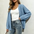 thumbnail image 3 of Women's Long Sleeve Knit Cardigan Dressy Casual Open Front Loose Sweaters Plus Size Fall Fashion Long Outerwear Size S-3XL, 3 of 7