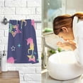 thumbnail image 6 of Coolnut Neon Unicorn Star Patterned Hand Towels 2 PCS, Cotton Bath Towel for Drying Face Hands Body Decorative Water Absorbent Lightweight Towels for Bathroom Ktichen Travel Gym, 16"x28", 6 of 6