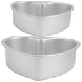 thumbnail image 4 of IFANLANDOR 2Pcs Silver Heart Shaped Cake Pans for Baking Cakes with Ease and Precision, 4 of 8