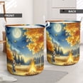 thumbnail image 2 of Hello Fall Beagle Enjoys Warm Campfire Autumn Night Bright Moon Foldable Laundry Basket Beagles Dog Lover Gifts Idea Organizer Storage with Handles - 01008, 2 of 5