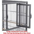 thumbnail image 5 of Combo Breeding Stacker Center Divided Breeder Bird Flight Double Rolling Cage with Side Breeding Nest Door (Black Vein, Triple Stack), 5 of 12