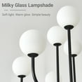 thumbnail image 6 of Black Sputnik Chandelier, 16 Lights Modern Chandelier for Dining Room Mid Century Chandelier Large 36” Ceiling Pendant Light Fixtures with Milk Glass Globe Shades for Foyer Living Room Kitchen Island, 6 of 8