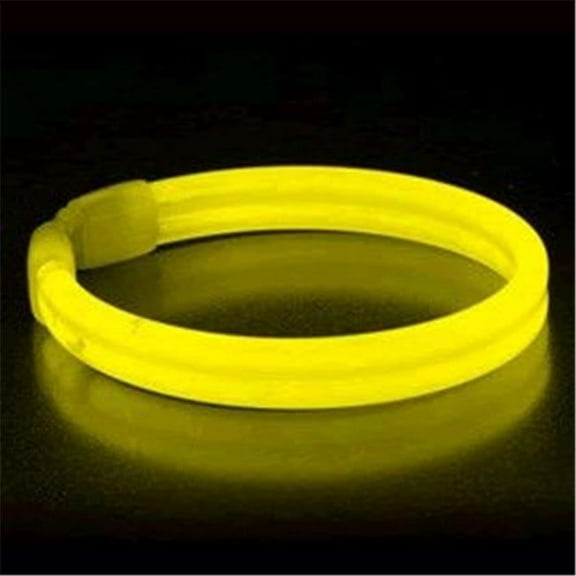 Blinkee 1145055 Wide Glow Stick 8 in. Bracelet, Yellow - Pack of 30