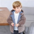 thumbnail image 5 of SonxaHe Infant Boys Winter Coats Fleece Warm Bear Hooded Quilted Jacket Children Comfy Thickened Outerwear Puffer Coats Blue,Sized 18-24 M, 5 of 6