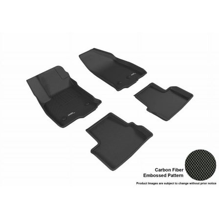 3D MAXpider 2016-2019 Fits Chevrolet Volt 1st Row 2nd Row Kagu Carbon Fiber Embossed Pattern Black Floor Mat L1CH07901509