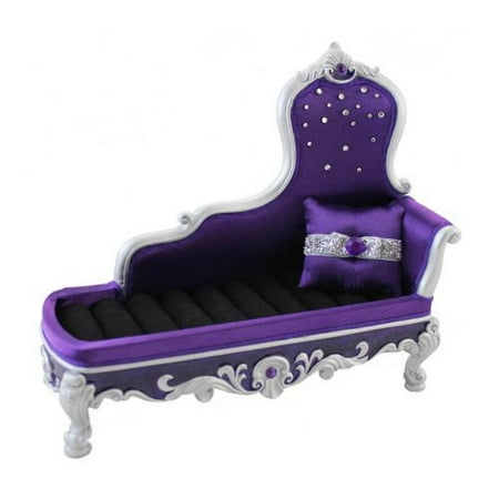 Elegant Rose Lounge Chair Jewelry Holder - Purple - 8W x 6H in.