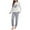 Gray, variant on Enjoytime Women's 2 Piece Outfits 2025 Fall Winter Print Long Sleeve Pullover Tops and Long Pants Casual Warm Tracksuit Hot Pink XL