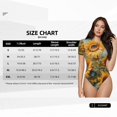 thumbnail image 4 of Picia Sunflower Field Art Womens One Piece Swimsuits Modest Tummy Control Bathing Suits Lace Up Slimming Swim Suit-Large, 4 of 9