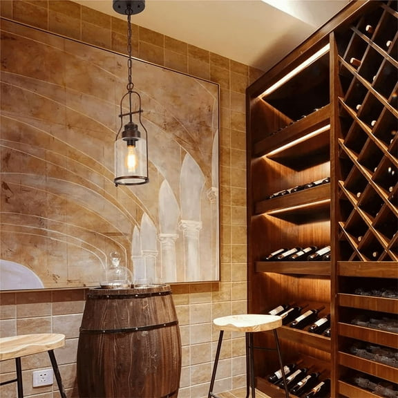 Vintage Glass Pendant Light Fixtures, Classic Traditional Antique Brass Pendant Lamp Chandelier Industrial Kitchen Island