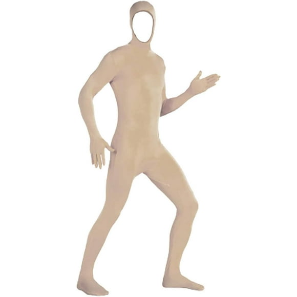 ler Men's and Women's Spandex Open Face Full Body Zentai Costume Bodysuit Nude Large