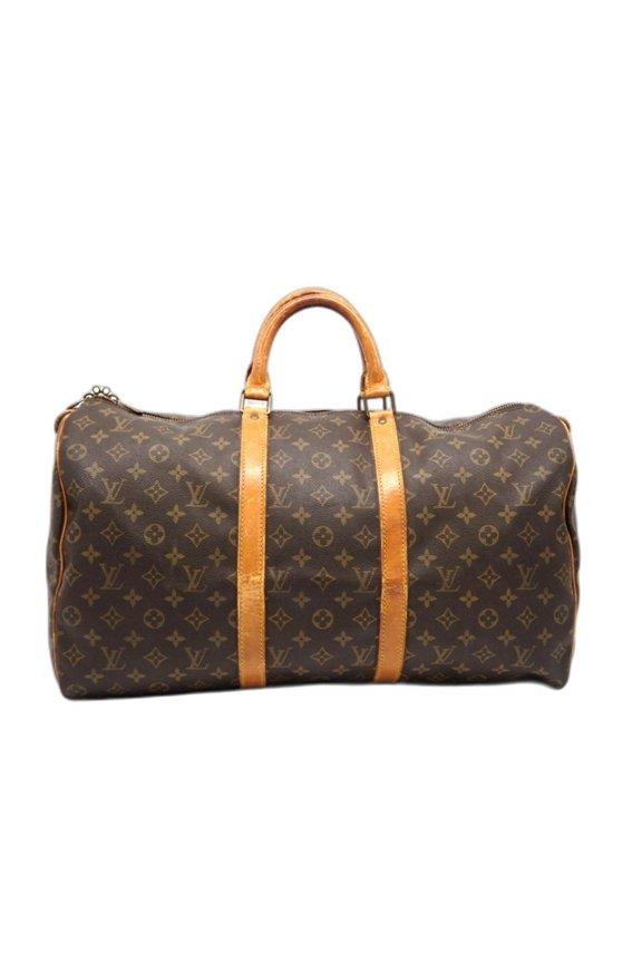 Pre-Owned LOUIS VUITTON Monogram Keepall 50 M41426 Boston Bag in Brown Coated Canvas and...