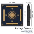 thumbnail image 2 of Navy Gold Mahjong Motif Oriental Mahjong Mat 31.5x31.5 Inch | Non-Slip And Noise Reduction Mah Jong Table Mat Cover with Carrying Bag For Mahjong Lovers, Poker, Board Games And Dominoes, 2 of 7