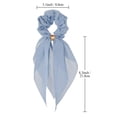 thumbnail image 3 of Boutique Chiffon Hair Scarf Scrunchies Long Tail Hair Bands Elastic Hair Tie Ponytail Holder 8PCS for Women Girls Ladies (Chiffon 8 pcs), 3 of 6