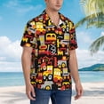 thumbnail image 6 of Uemuo Cars Printed Regular Fit Short Sleeve Casual Hawaiian Shirt for Men,Aloha shirt,Tropical shirt,Floral print shirt,Vacation Beach shirt-Small, 6 of 9