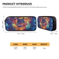 thumbnail image 4 of ZUXONGSY Painted Wolf Galaxy Print Backpack Set for Kids Teens 17 Inches Bookbag Casual Daypack 4 In 1 Schoolbag With Lunch Bag Pencil Bag and Water Bottle Holder Set for Boys Girls, 4 of 5