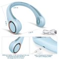 thumbnail image 3 of CIVPOWER Ventilador de cuello: Ventilador portátil sin aspas recargable con refrigeración personal para el cuello, manos libres, 3 velocidades, batería de 4000 mAh, diseño de auriculares portátiles op, 3 of 5
