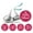 Burgundy, variant on Darling Souvenir Candy Favor Bridal Shower Party Theme chocolate Stickers 190 Pcs-Burgundy