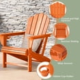 thumbnail image 5 of WestinTrends Highland Outdoor Patio HDPE Adirondack Chair With Cup Holder, Orange, 5 of 14