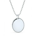 thumbnail image 3 of Bling Jewelry Womens Medical ID Dog Tag Pendant Necklace Oval Rope Edge Stainless, 3 of 4