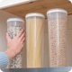 thumbnail image 4 of 3 cajas altas para almacenar alimentos, recipiente para espaguetis, fideos, cereales, cereales, hermético, multicolor, 4 of 5