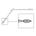 thumbnail image 2 of Vinci 13/16 inch Corner Window Curtain Rod 48-84" - Satin Nickel, 2 of 3