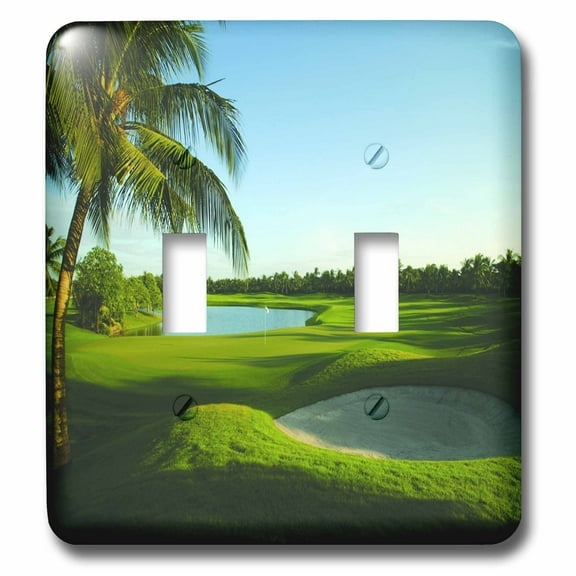 3dRose, Golf Course On Thailand, double toggle switch