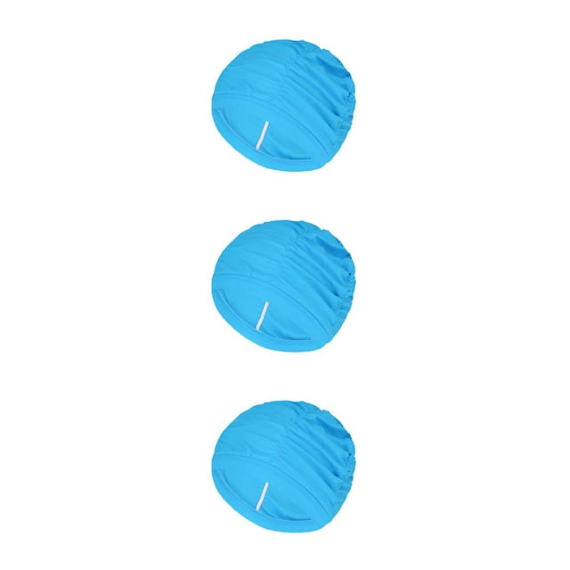 Guardoinrt Lightweight Bathing Cap For Swimmers Easy To And Durable Multi-functional lake blue 3Set
