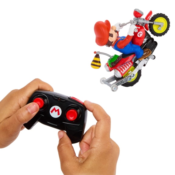 Hot Wheels Mario Wheelie Motocross RC, Remote-Controlled Battery-Powered Vehicle