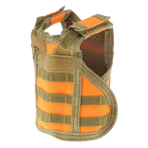 Chaleco táctico duradero para cerveza, chalecos en miniatura, aislador de botella para enfriador de bebidas naranja Zulema Chaleco táctico de cerveza