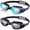 Aqua & Black, variant on 2 Pack Swim Goggles, Anti-Fog Leak-Proof, UV Protection Swimming Goggles for Adult Women Men