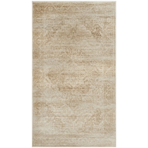 SAFAVIEH Vintage Milford Bordered Area Rug, Stone, 4' x 5'7"