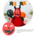 thumbnail image 2 of Shisuyan 2Pcs Halloween Mask Pumpkin Masks Red Plastic Decorative for Festival Decorations, 2 of 8