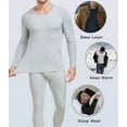 thumbnail image 6 of wirarpa Men's Lightweight Thermal Underwear Set, Cotton Warm Long Johns Base Layer for Cold Weather & Outdoor Grey S-2XL, 6 of 8
