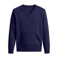 thumbnail image 4 of Yaoyar Men's Cotton Knitted Sweater Long Sleeve V-Neck Thin Slim Fit Business Casual Pullover Sweater, 4 of 9