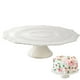 thumbnail image 1 of Soporte de cerámica blanco para tartas de 9.5 pulgadas (capacidad para tartas de 9.5 pulgadas), soporte decorativo para cupcakes, platos de exhibición de postre para aperitivos y galletas, 1 of 6