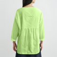 thumbnail image 5 of Women's Fashion Casual Three-Quarter Sleeve Lace V-Neck Pullover Shirt, Elegant Blouse, Spring Summer Top for Women,Light Green,L, 5 of 5