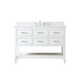 thumbnail image 3 of 48 inch single bathroom vanity in white with backsplash, 3 of 8