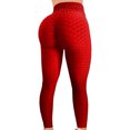 thumbnail image 2 of Women's High Waist Yoga Pants Tummy Control Slimming Booty Leggings Workout Running Butt Lift Tights Red 2XL, 2 of 4