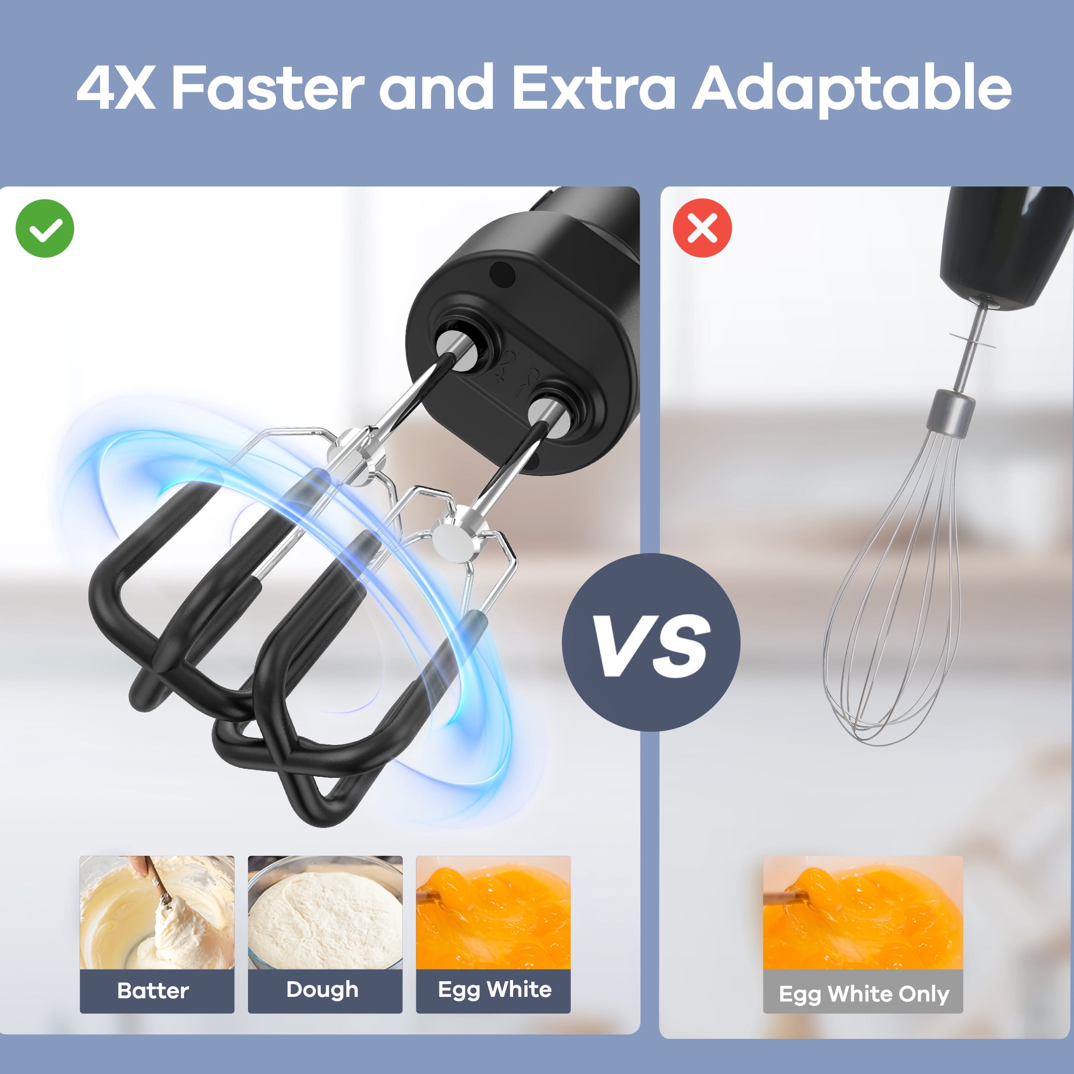 sology Hand Blender Set BNS5602 本体 Ganiza 6-in-1 Immersion Blender Set, 15 Speed Handheld Blender