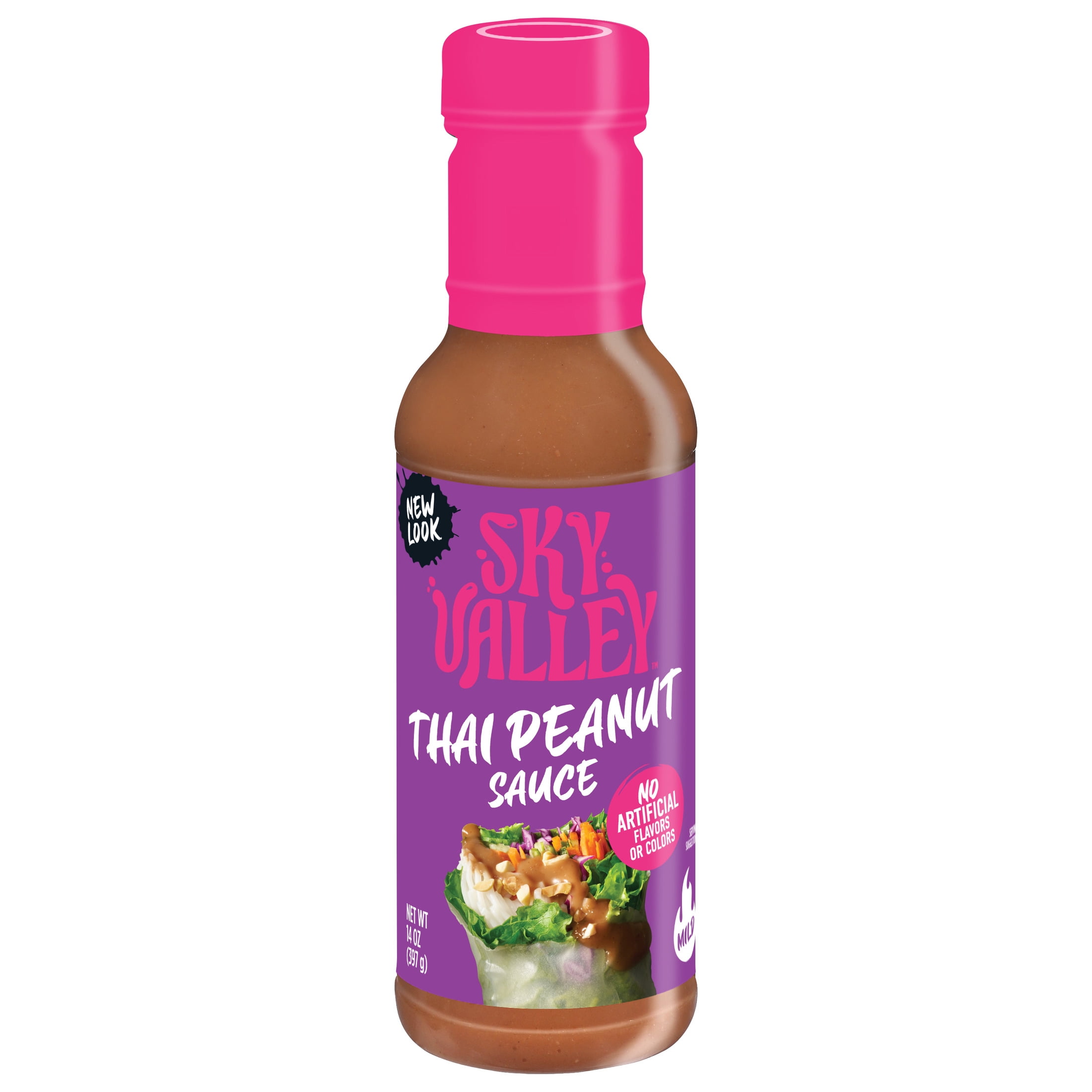 (3 pack) Sky Valley Mild Thai Peanut Cooking Sauce, 14 oz