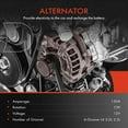 thumbnail image 3 of A-Premium Alternator Compatible with Ford Escape 09-12, Focus 08-11 & Mazda Tribute 09-11 & Mercury Mariner 09-11, L4 2.5L, 12V 150Amp CW 6-Groove Pulley, Replace# A2TX0191ZC, 8S4T-10300-AA, 3 of 9