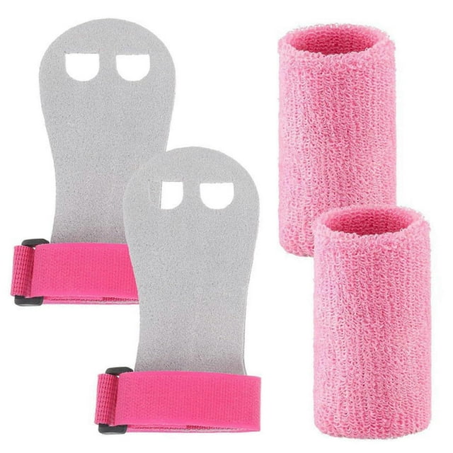 Kinder Gym Palm Protection Set Kids Gym Gloves Wrist Band Gymnastic Hand Grips Wrist Support for Gym Protection