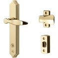 thumbnail image 1 of Surface Mount Storm Door Handle with Lock and Key for \u 陆 es Thick Doors (Matte -Posts), 1 of 6