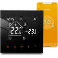 thumbnail image 1 of Smart Electric Thermostat, WiFi Programmable Floor Heating Thermostat Bedroom Floor Heating Thermostat Compatible with Alexa and Google Assistant, Bla, 1 of 5