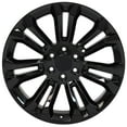 thumbnail image 2 of OE Wheels CV43B 22 Inch Rims and Tires Fit Silverado 1500 Style 6x139.7 22x9 Gloss Black - Hollander 5666 - TerraMax RT 285/45-22 (Set of 4), 2 of 5