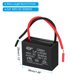 thumbnail image 2 of Capacitor de ventilador de techo Uxcell CBB61 negro 5 piezas 2uF 450V CA 50/60HZ con 2 cables 1.48'' x 1.13'', 2 of 6