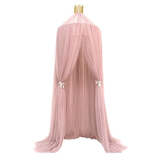 Color elegante hogar malla mosquitera niños cama dosel red niño bebé dormitorio rosa