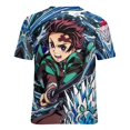thumbnail image 6 of Demon Slayer Womens T-Shirt Round Neck Short Sleeve Tee Shirts Summer Breathable Tops Blouse M, 6 of 8